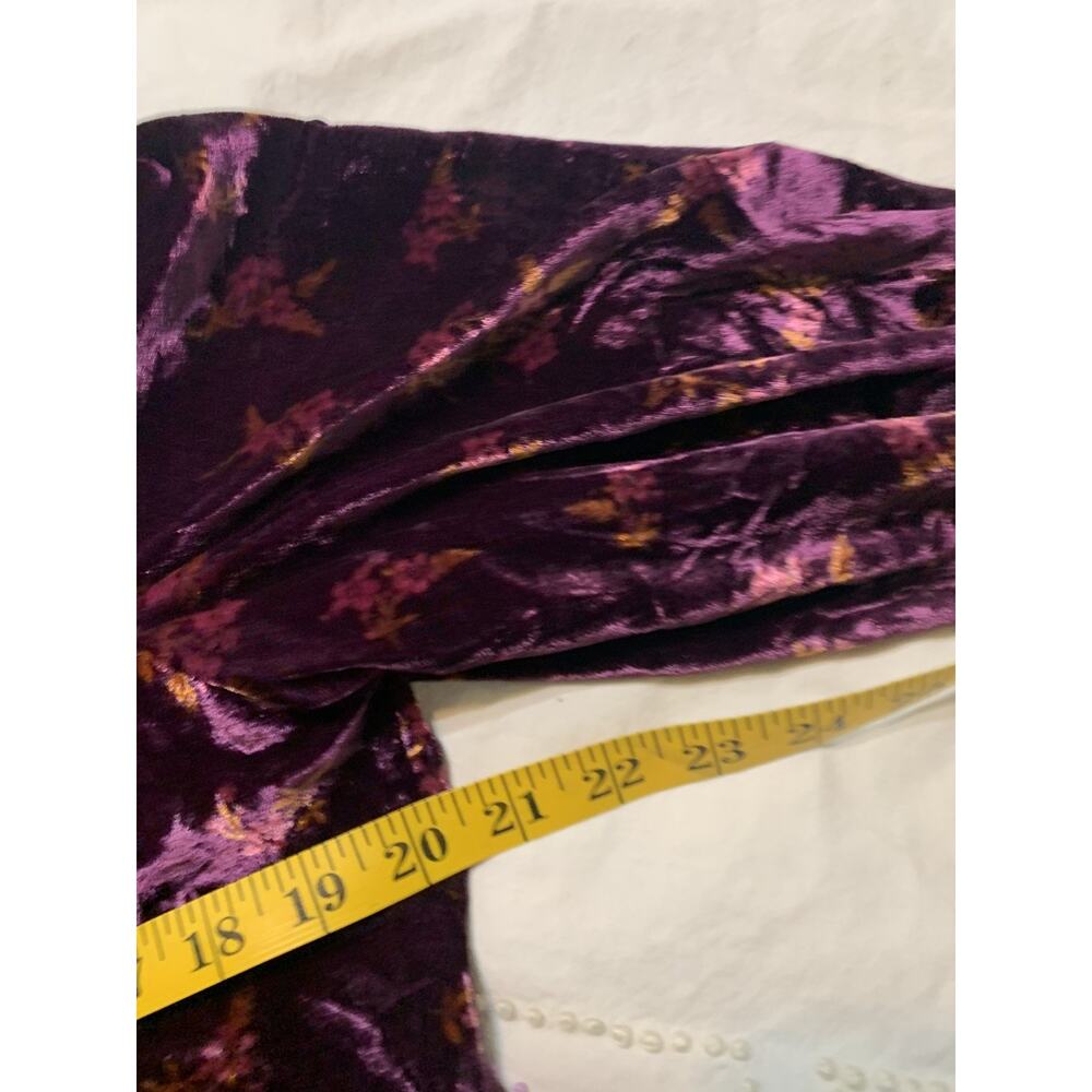 Anthropologie Pilcro Women's Size M The Keira Velvet Button Up Shirt Long Sleeve - Picture 4 of 11